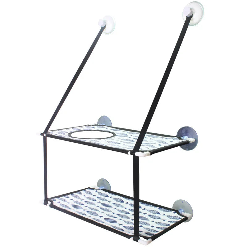 Cat Hammock Window Bed - Double Layer Tunnel & Sunny Seat