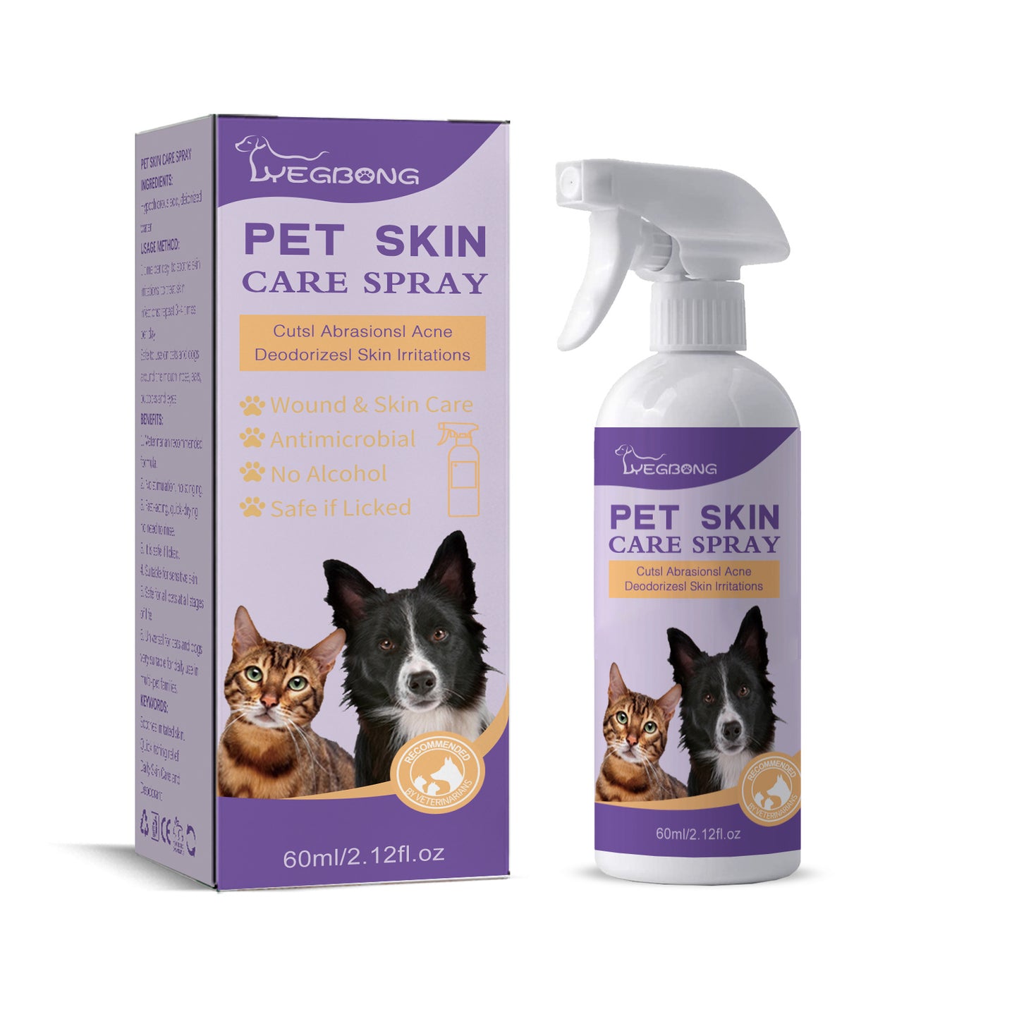 Pet Flea & Lice Spray - Fast Relief for Dogs & Cats, 60ml