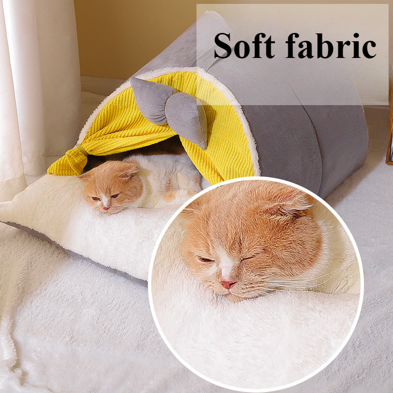 Soft Cat Nest Tent: Cozy Warm Bed for Small Pets
