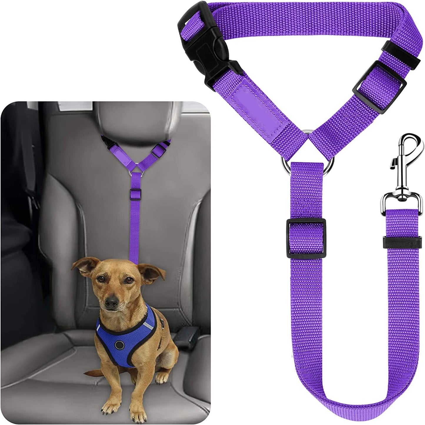 Pet Car Seat Belt - Adjustable Safety Headrest Restraint