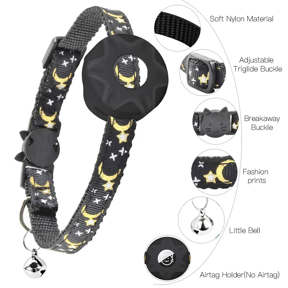 Apple Tag Cat Collar: Reflective, Safe, & Breakaway Design