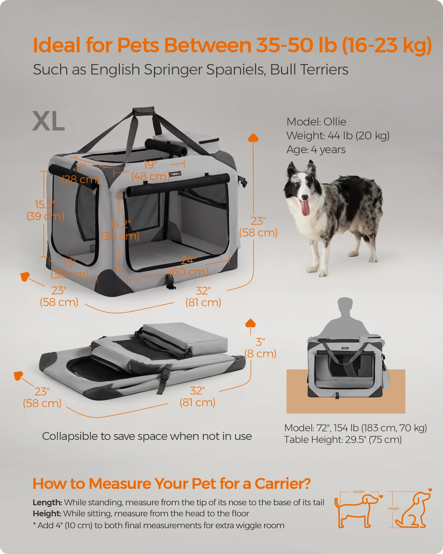 Collapsible Soft Dog Crate - Portable & Secure Travel Kennel