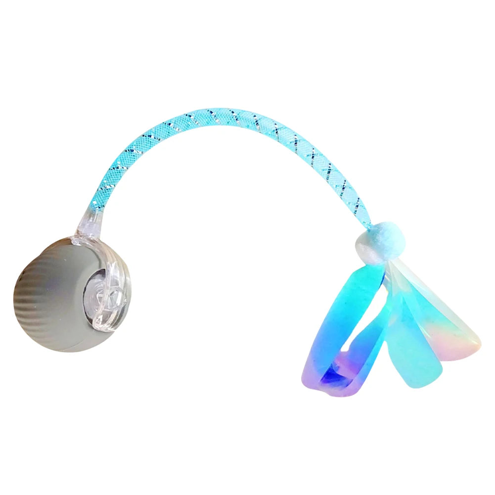 Interactive Cat Toy Ball: Rechargeable & Elastic Tail Fun