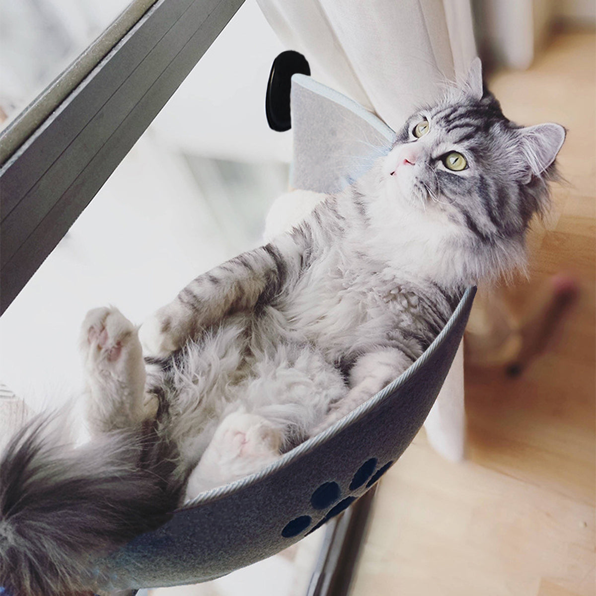 Cat Window Hammock Bed 20kg - Soft Suction Cup Lounger