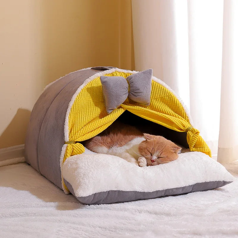 Soft Cat Nest Tent: Cozy Warm Bed for Small Pets