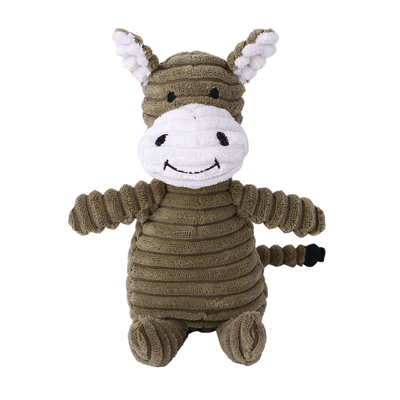 Dog Squeak Toy - Plush Animal Chew & Play for Small Dogs