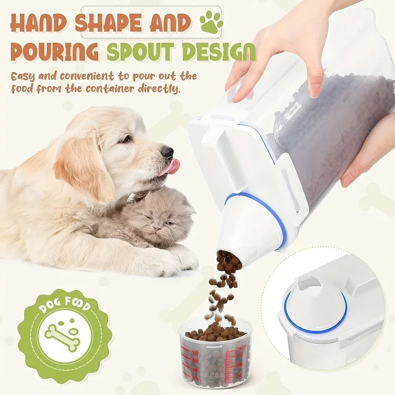 Dog Food Storage Bucket - Sealed Pet Grain Container