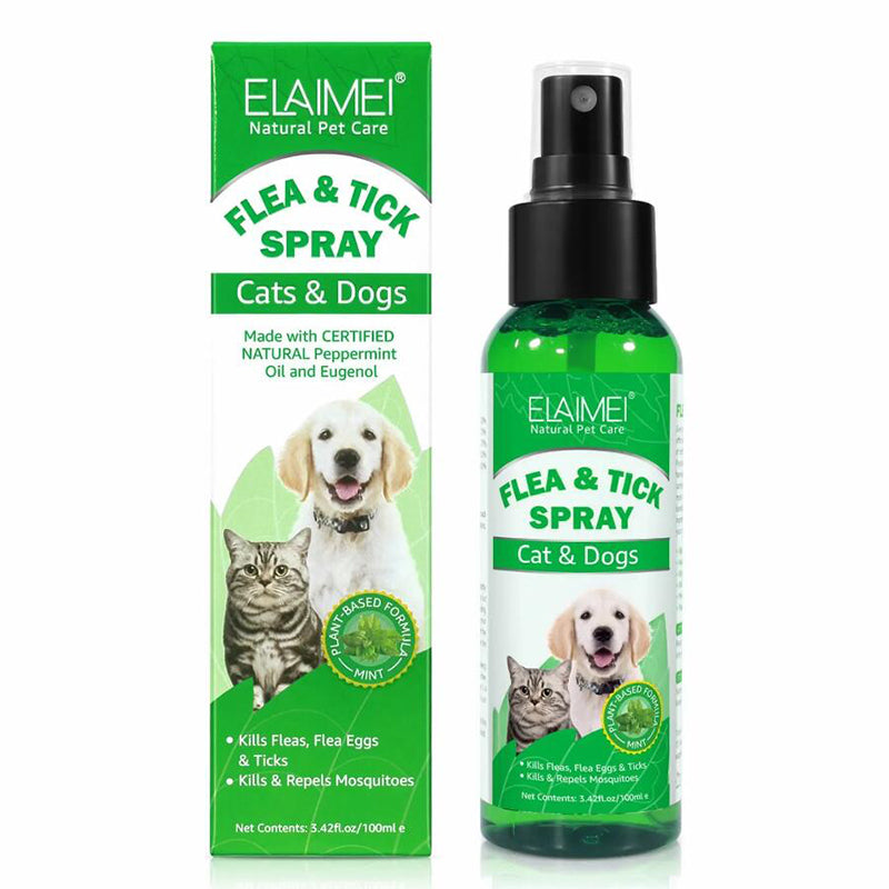 Natural Flea & Tick Spray 100ml for Dogs & Cats - Peppermint