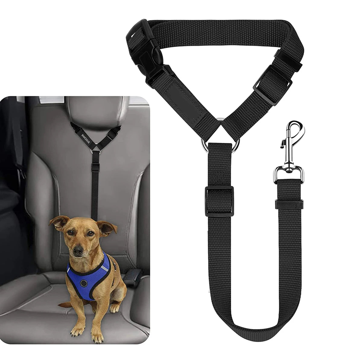 Pet Car Seat Belt - Adjustable Safety Headrest Restraint