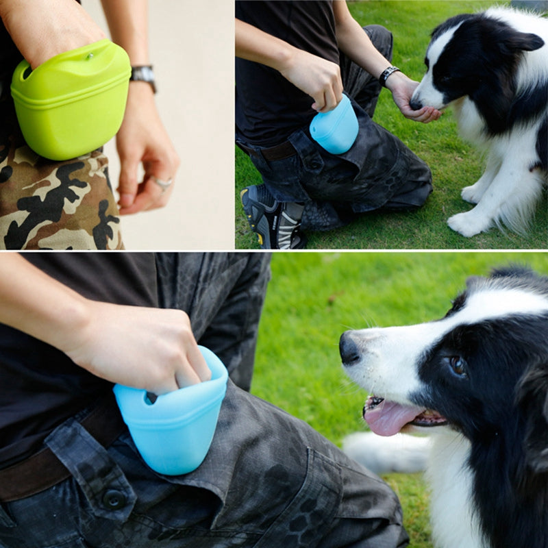 Dog Treat Pouch Silicone Waist Bag - Portable & Easy Clean