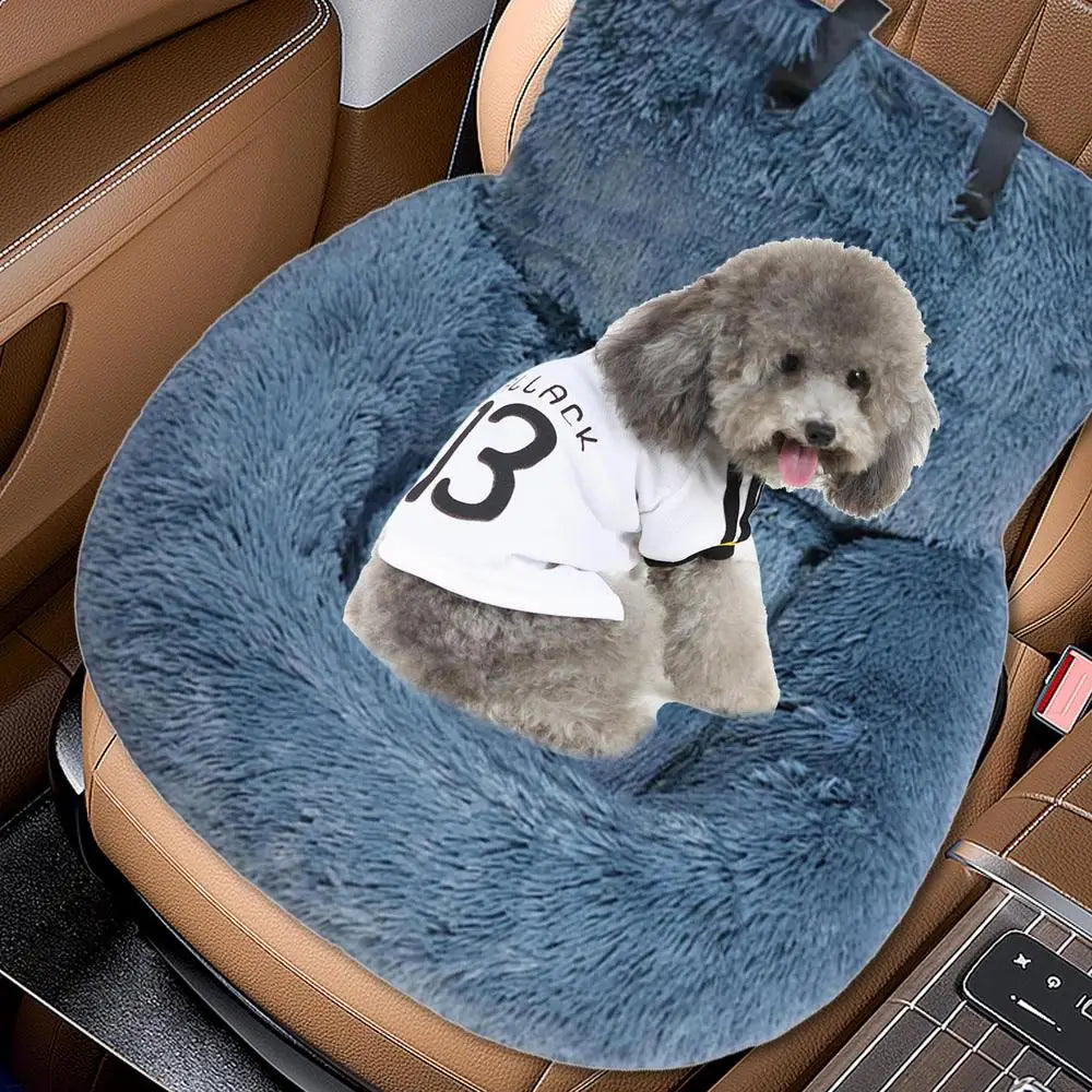 Car Dog Seat and Bed 2in1: Safety Pet Seat & Indoor Cushion