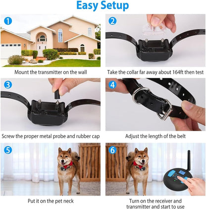 Wireless Dog Fence with Shock and Beep Modes – 200m Range, Rechargeable and Waterproof