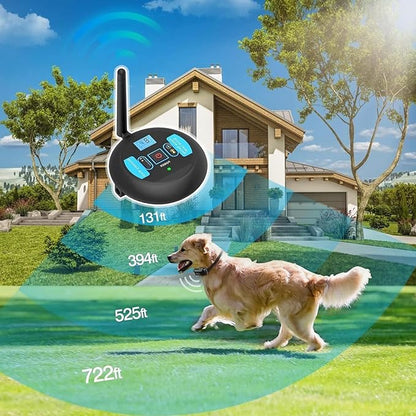 Wireless Dog Fence with Shock and Beep Modes – 200m Range, Rechargeable and Waterproof
