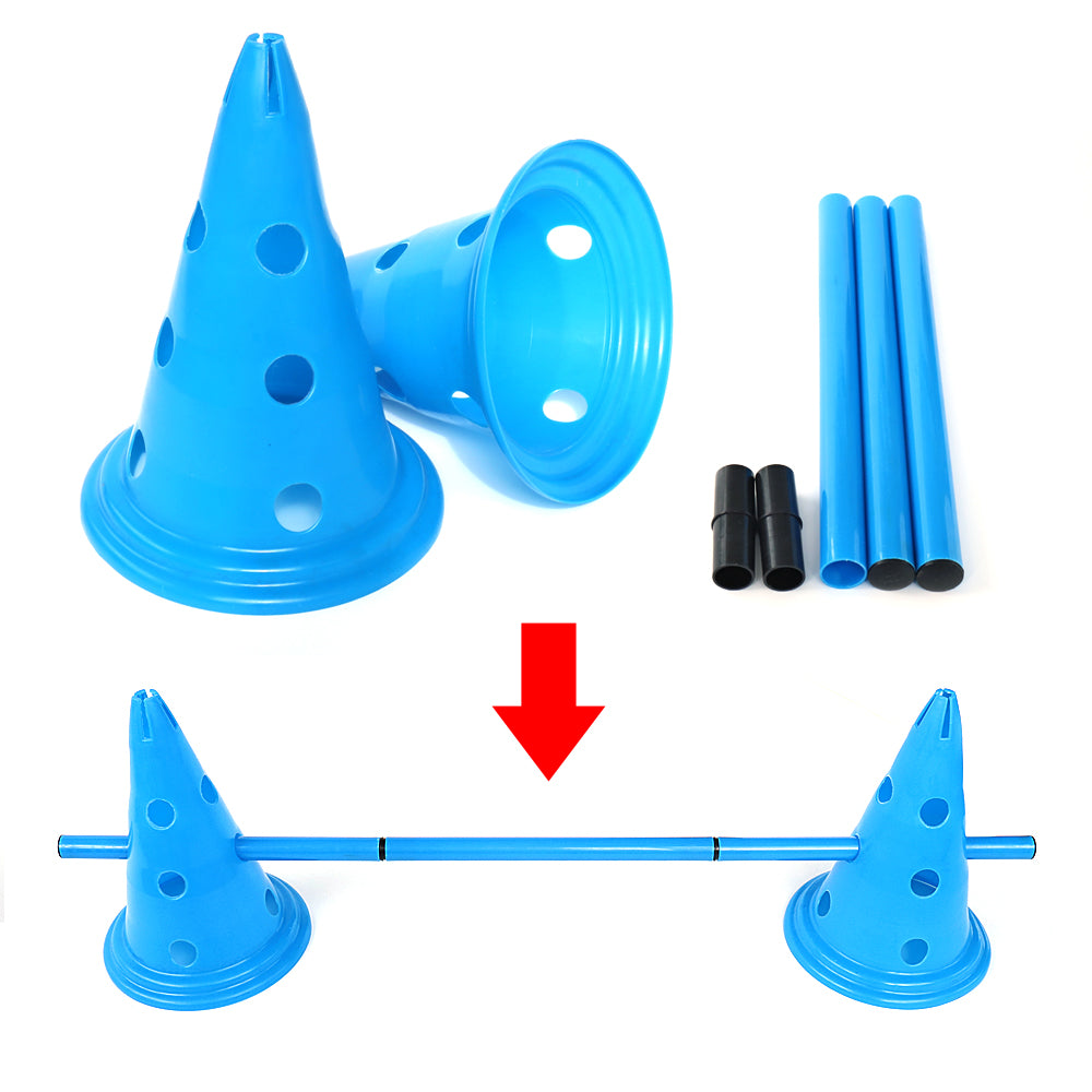 3-Piece Dog Agility Training Pole Set – Portable Outdoor Pet Exercise Equipment
