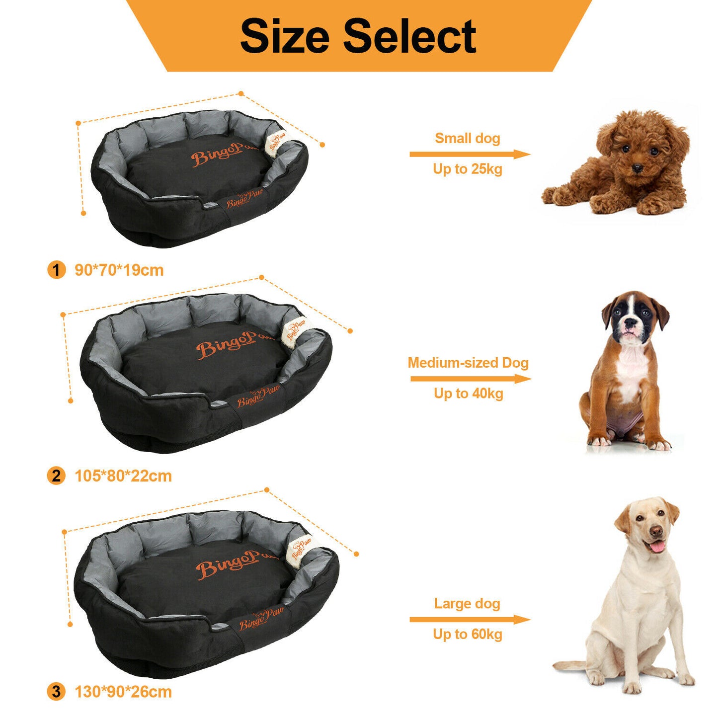 Orthopedic Dog Bed - Comfy & Waterproof Durable Pet Mat