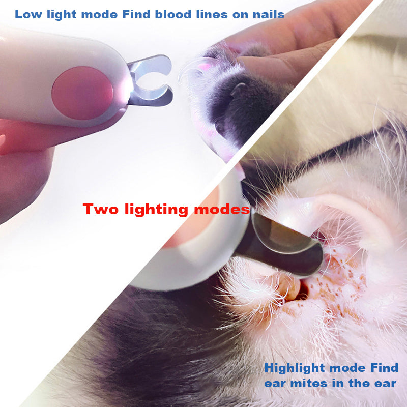 LED Pet Nail Clipper - Safe Grooming for Cats & Small Dogs