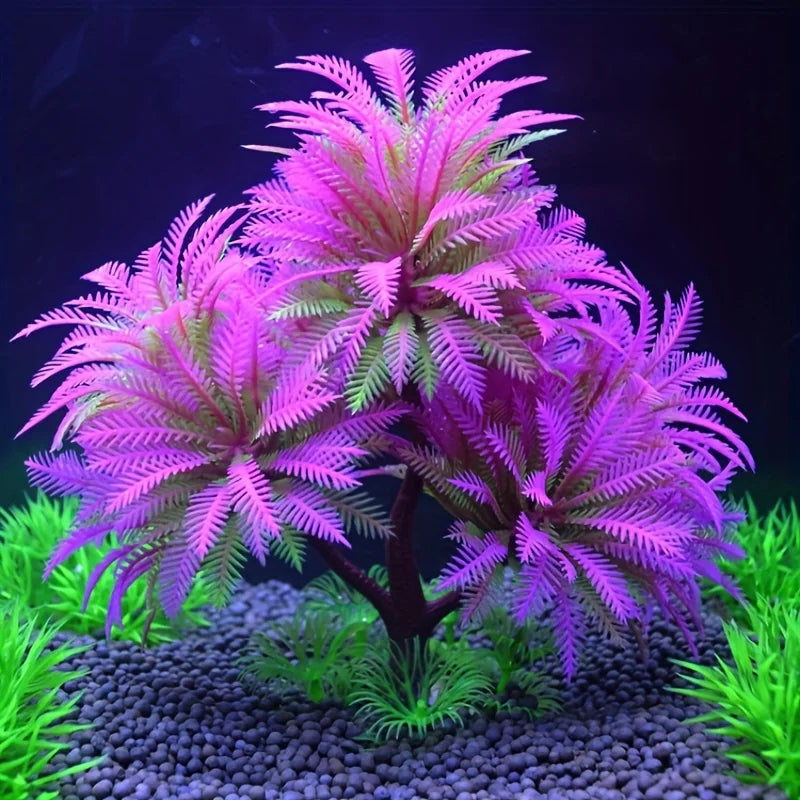 Aquarium Decor: Coconut Tree & Seaweed Ornaments