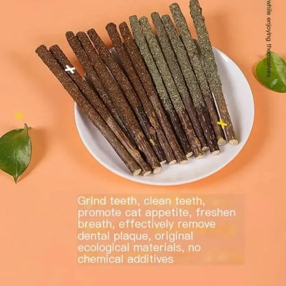 Natural Cat Sticks Mint Silver Vine Teeth Cleaning Toys 6PCs