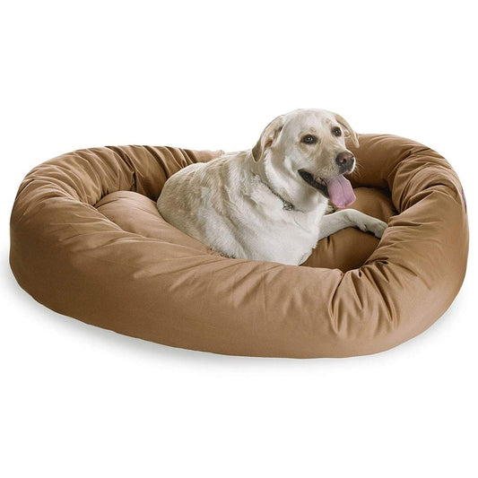 Washable Dog Bed Extra Large Plush Cozy Waterproof Round