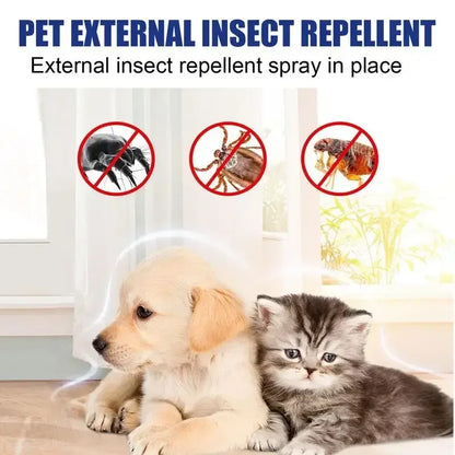 Pet Dog Cat Tick Flea Spray 100ml - Natural Soothing Insect Repellent