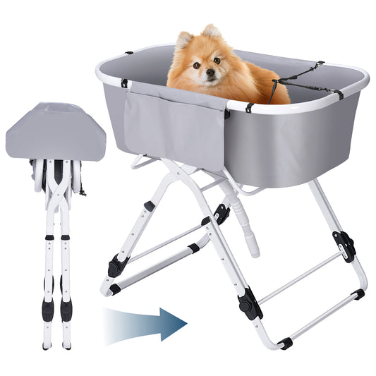Foldable Dog Bath Tub - Adjustable Height, Indoor/Outdoor Use