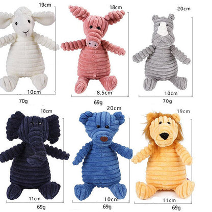 Dog Squeak Toy - Plush Animal Chew & Play for Small Dogs