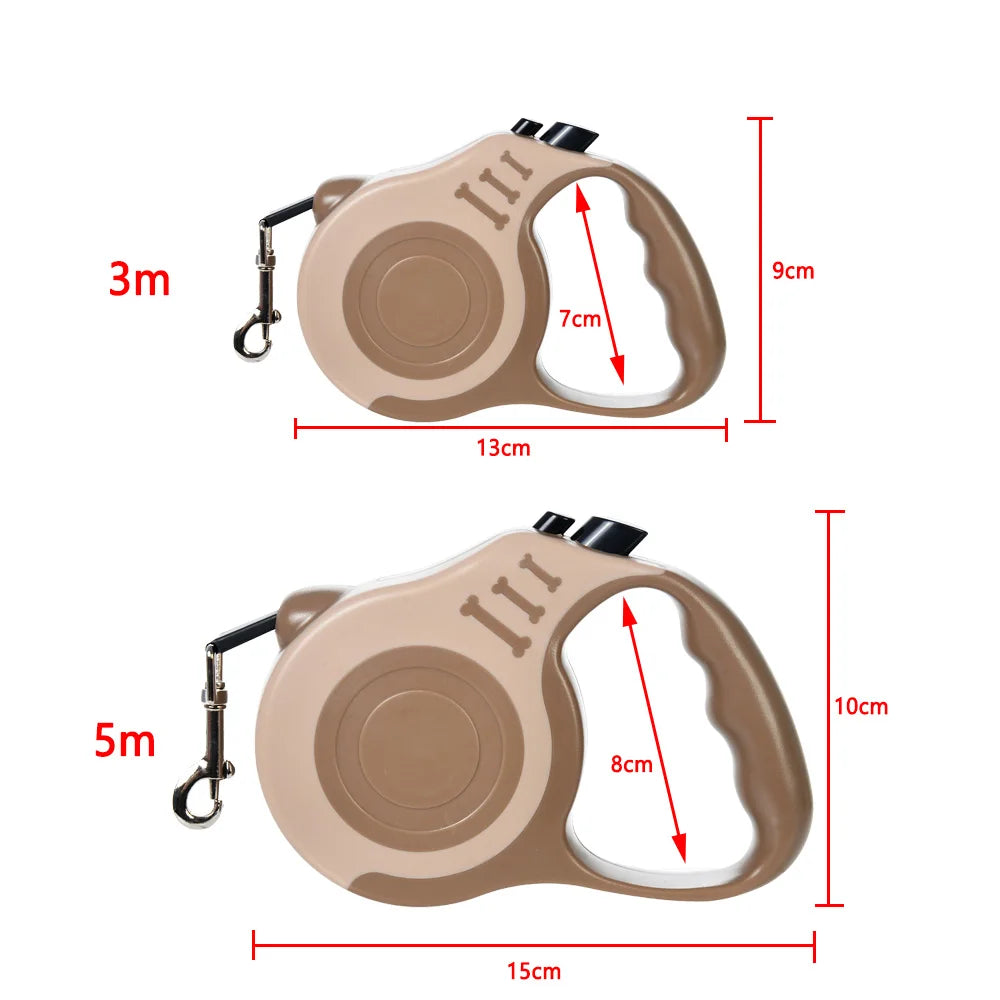 Retractable Dog Leash 5M for Small to Large Dogs - Hiking Ready