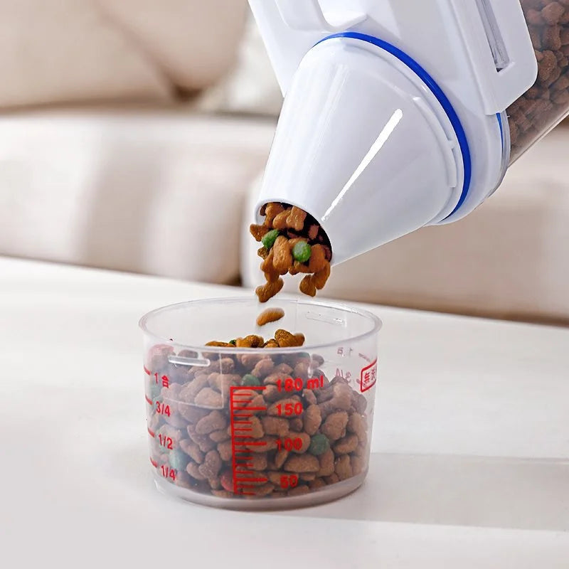 Dog Food Storage Bucket - Sealed Pet Grain Container