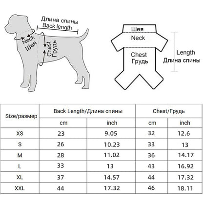 Pet Dog Raincoat Waterproof Jacket - XS to XXL Sizes