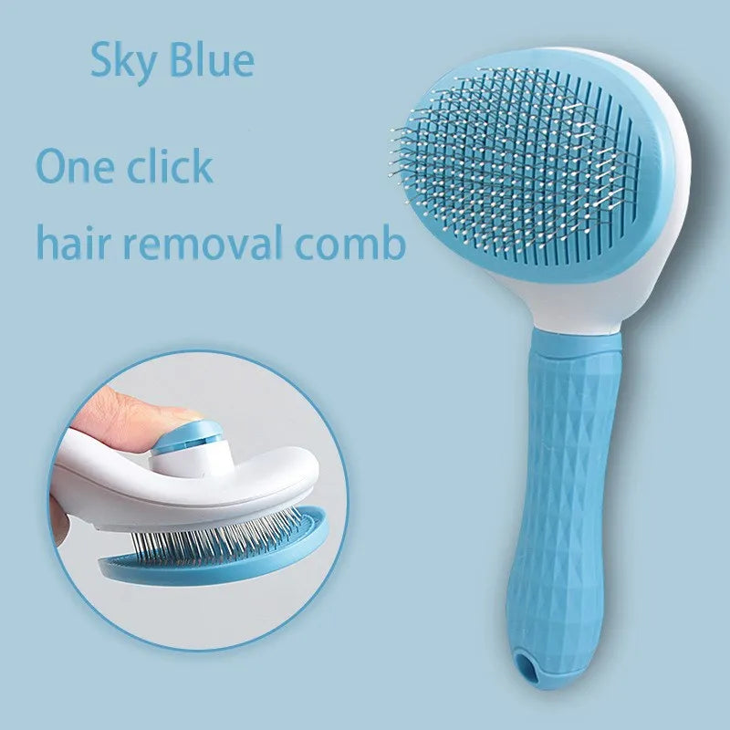 Pet Deshedding Brush for Long Haired Dogs Cats Hair Remover Brush - Dog & Cat Grooming Slicker Tool