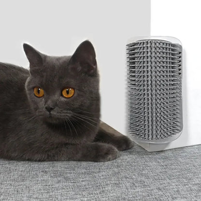 Pet Cats Corner Brush Massager - Scratcher & Comb Accessory