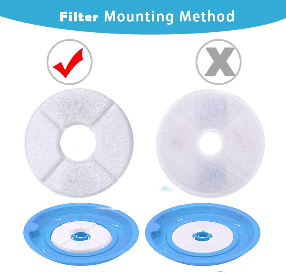 Cat Water Fountain Filters - 12Pcs Activated Carbon Replacement