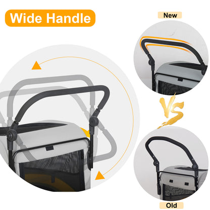 Portable Pet Stroller: Foldable Travel Wagon for Small Dogs & Cats
