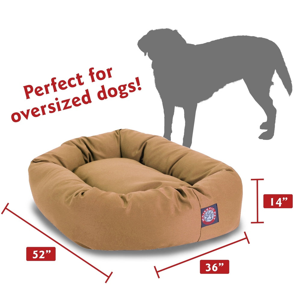 Washable Dog Bed Extra Large Plush Cozy Waterproof Round
