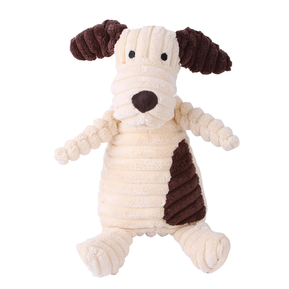 Dog Squeak Toy - Plush Animal Chew & Play for Small Dogs