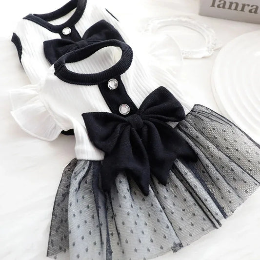 Dog Cat Pet Clothes Summer T-Shirt Skirt for Small Dogs & Cats