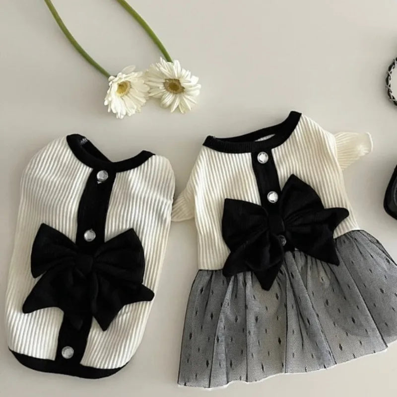 Dog Cat Pet Clothes Summer T-Shirt Skirt for Small Dogs & Cats