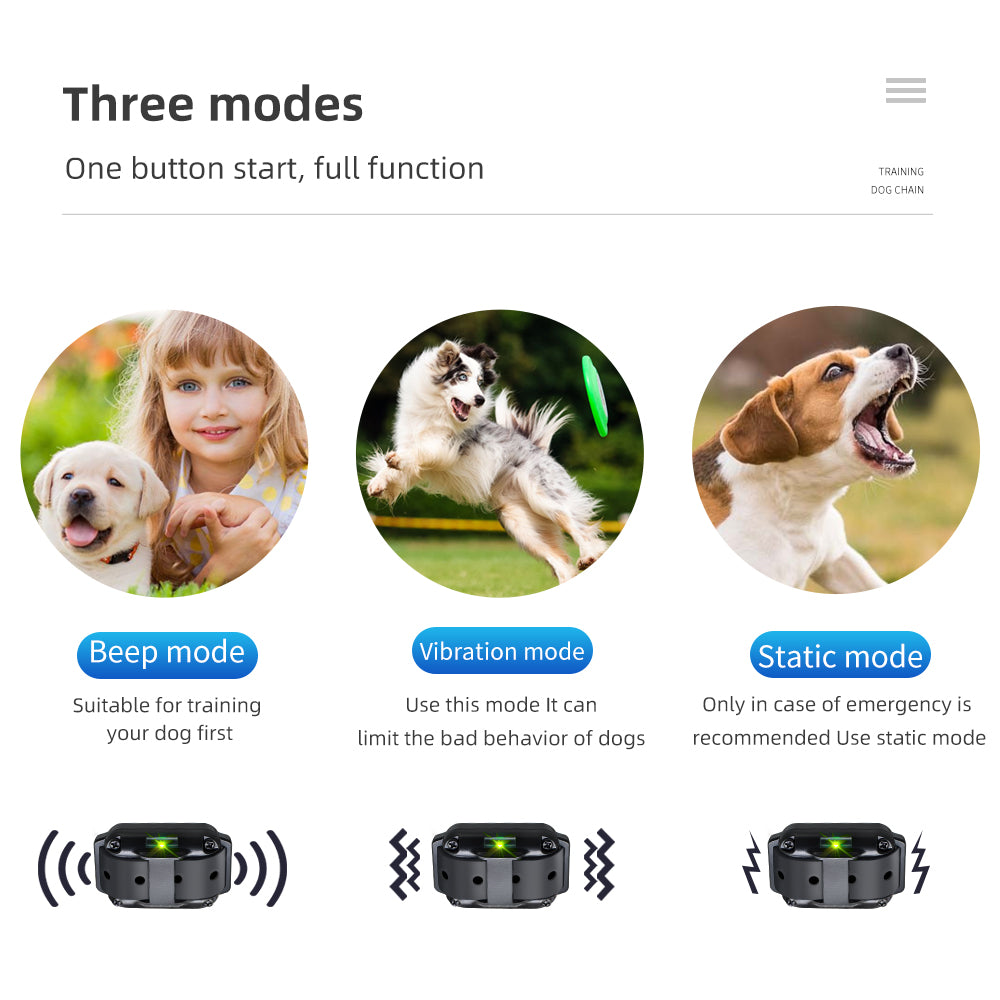 Electric Dog Training Collar: Waterproof, Rechargeable, Anti-Bark
