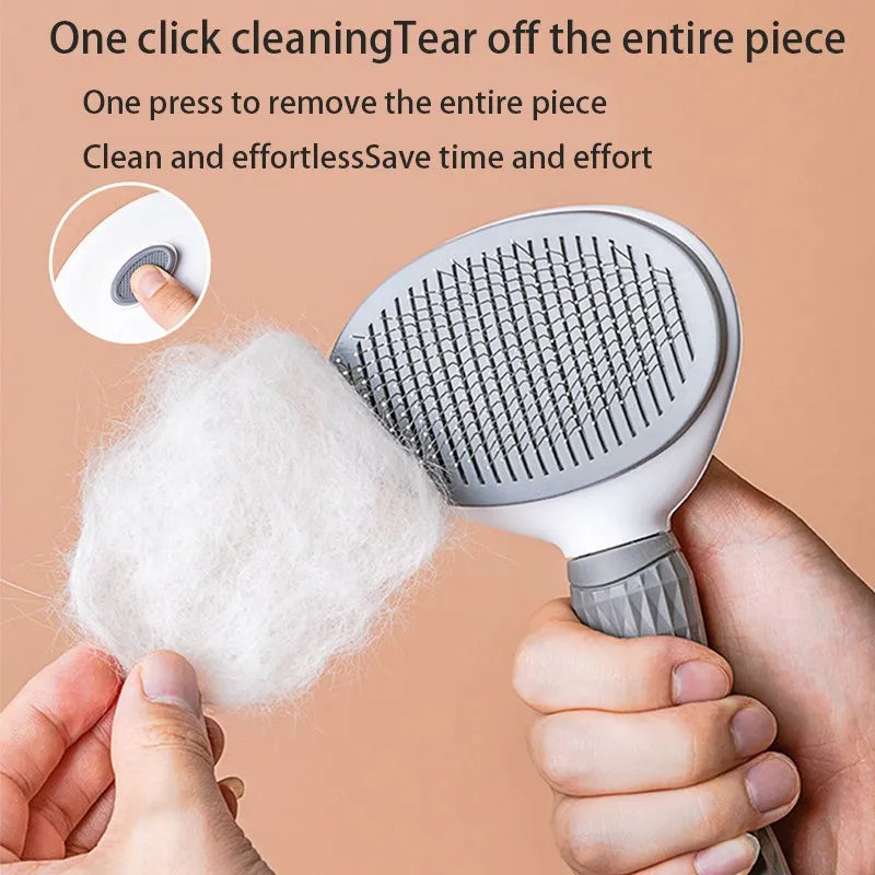 Pet Deshedding Brush for Long Haired Dogs Cats Hair Remover Brush - Dog & Cat Grooming Slicker Tool