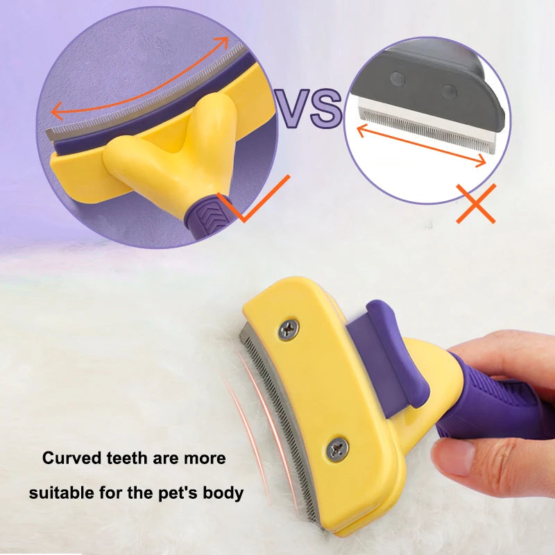 Dog Brush Grooming Tool - Tangle-Free Pet Hair Remover