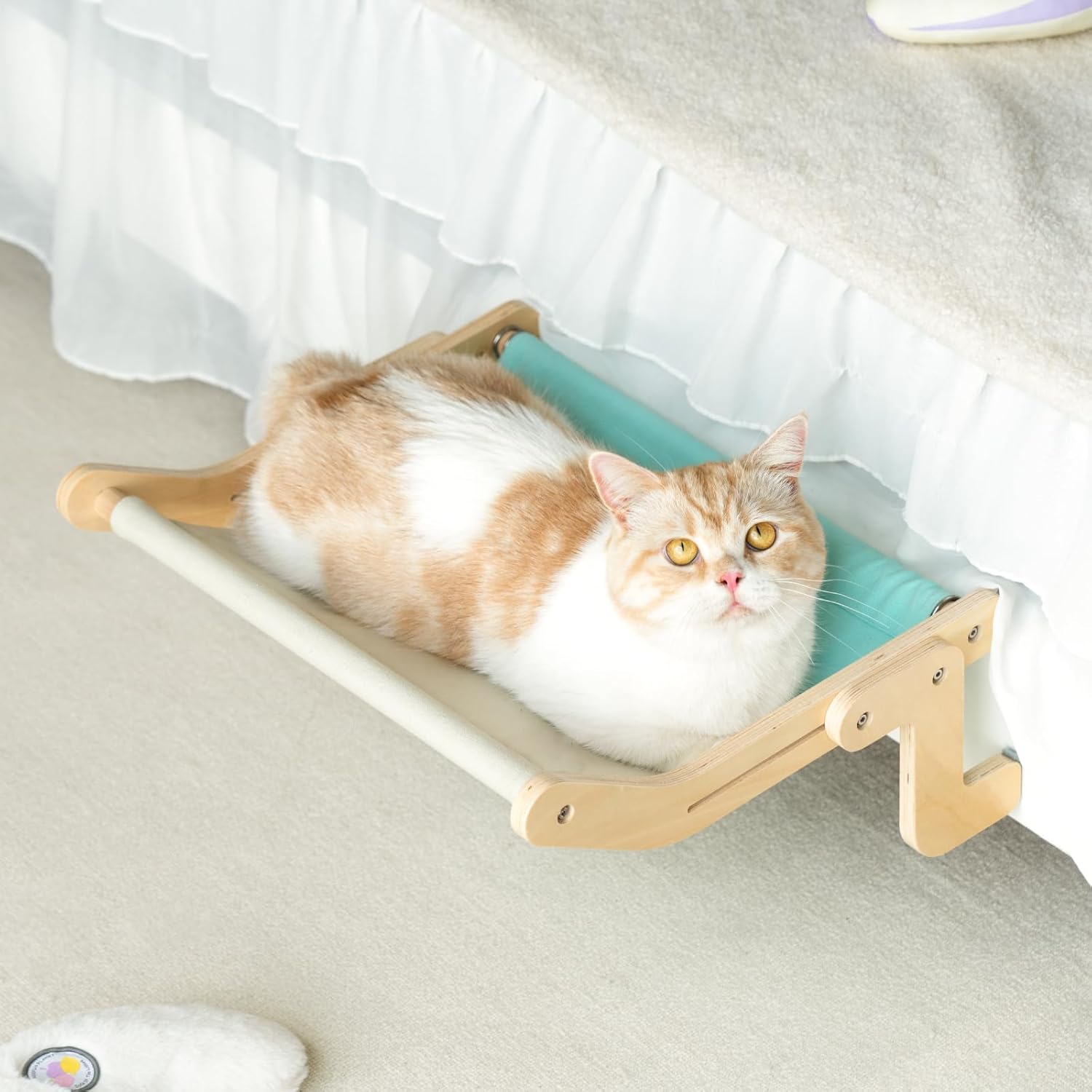 Cat Hammock Window Perch - Window Bed for Cat No Drill, Easy Install, 40 LB Support 