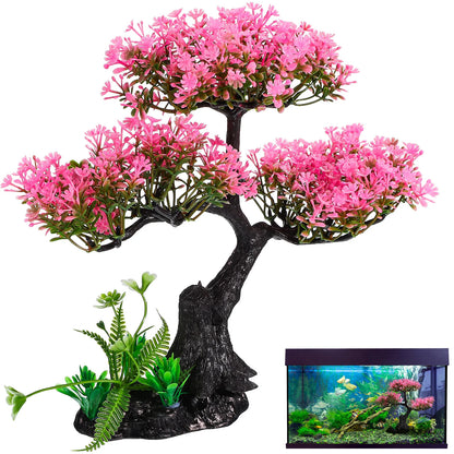 Aquarium Plant Set: Realistic Turtle Tank Decor