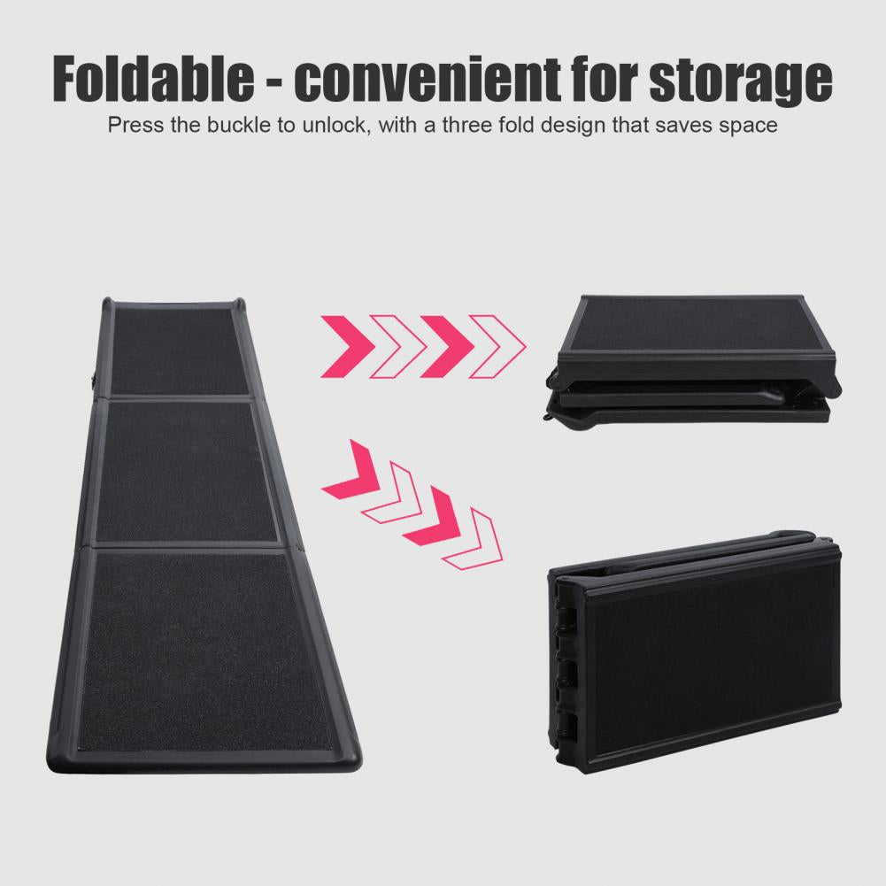 Extra Long 180cm Foldable Dog Ramp - Non-Slip, 250lbs Capacity