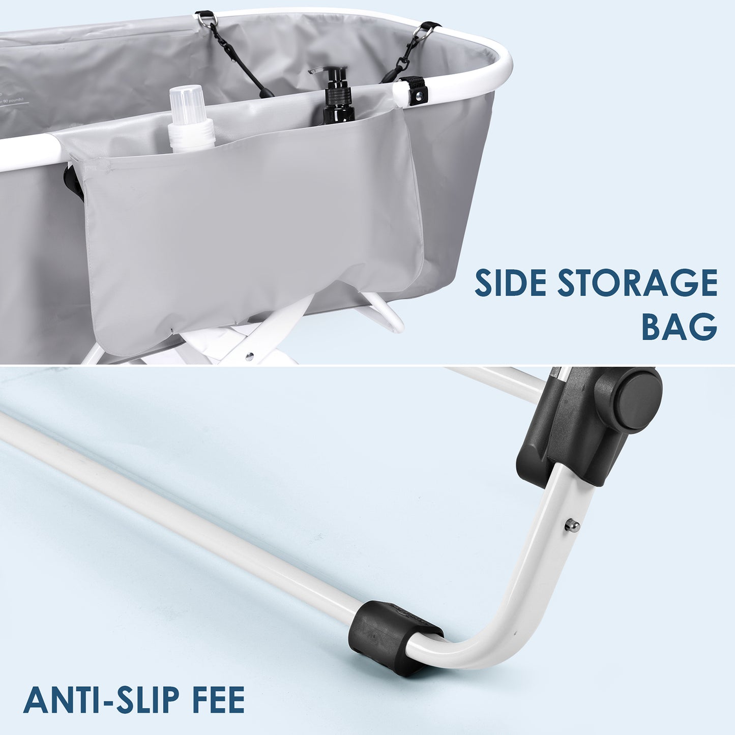 Foldable Dog Bath Tub - Adjustable Height, Indoor/Outdoor Use