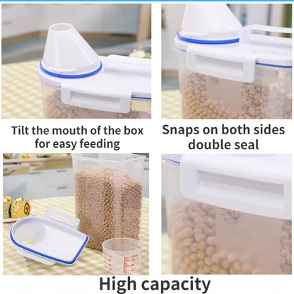 Dog Food Storage Bucket - Sealed Pet Grain Container