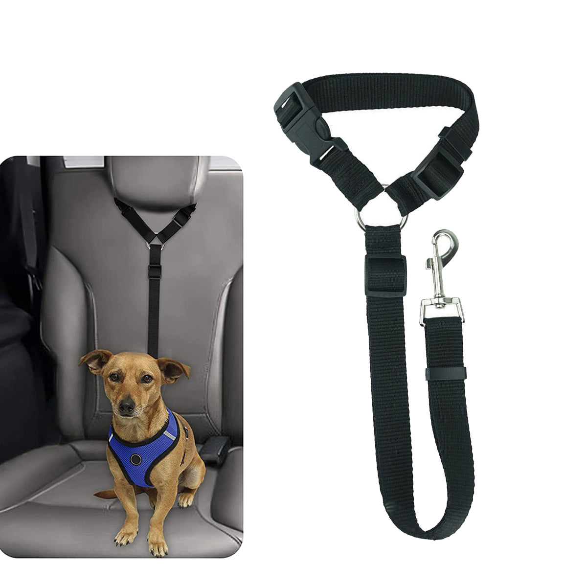 Pet Car Seat Belt - Adjustable Safety Headrest Restraint