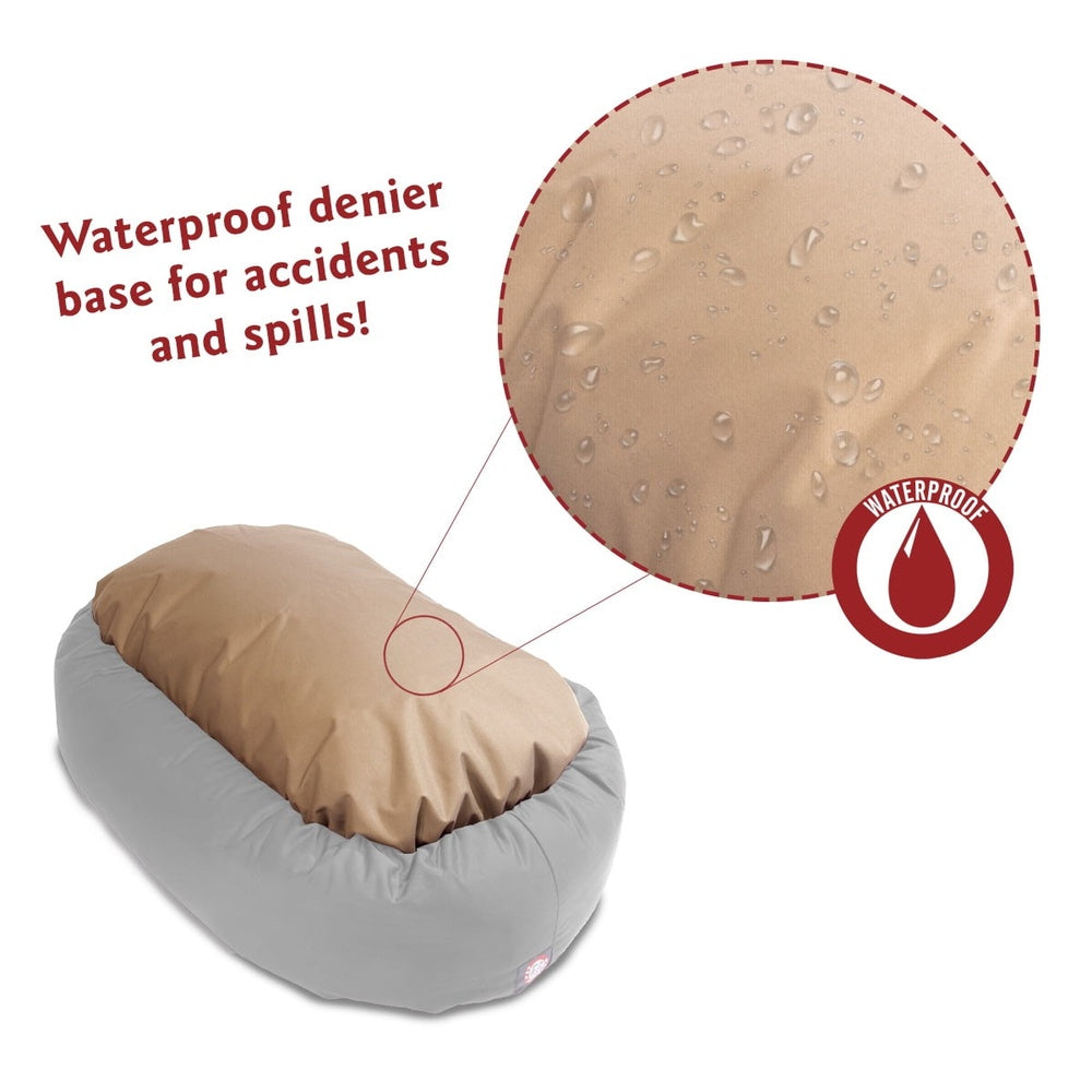 Washable Sherpa Dog Bed - Cozy Round Calming Bolster