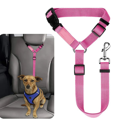 Pet Car Seat Belt - Adjustable Safety Headrest Restraint