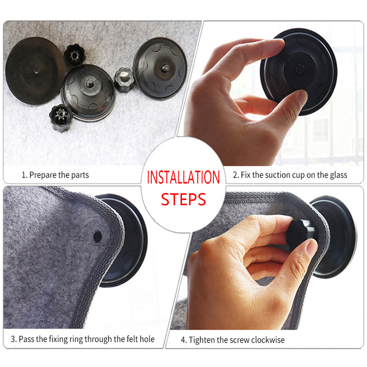 Cat Window Hammock Bed 20kg - Soft Suction Cup Lounger