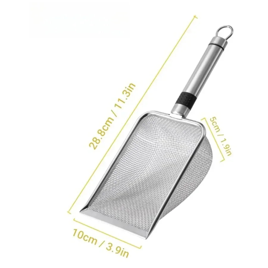Stainless Steel Cat Litter Scoop - Rust-Proof & Easy Clean